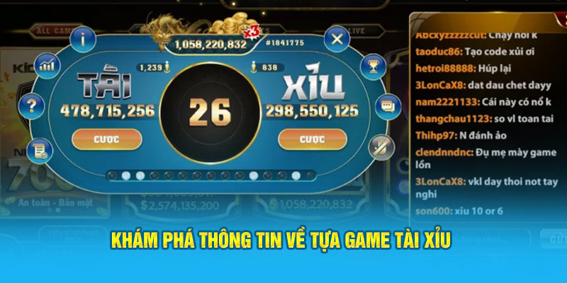 Khám phá thông tin về tựa game tài xỉu